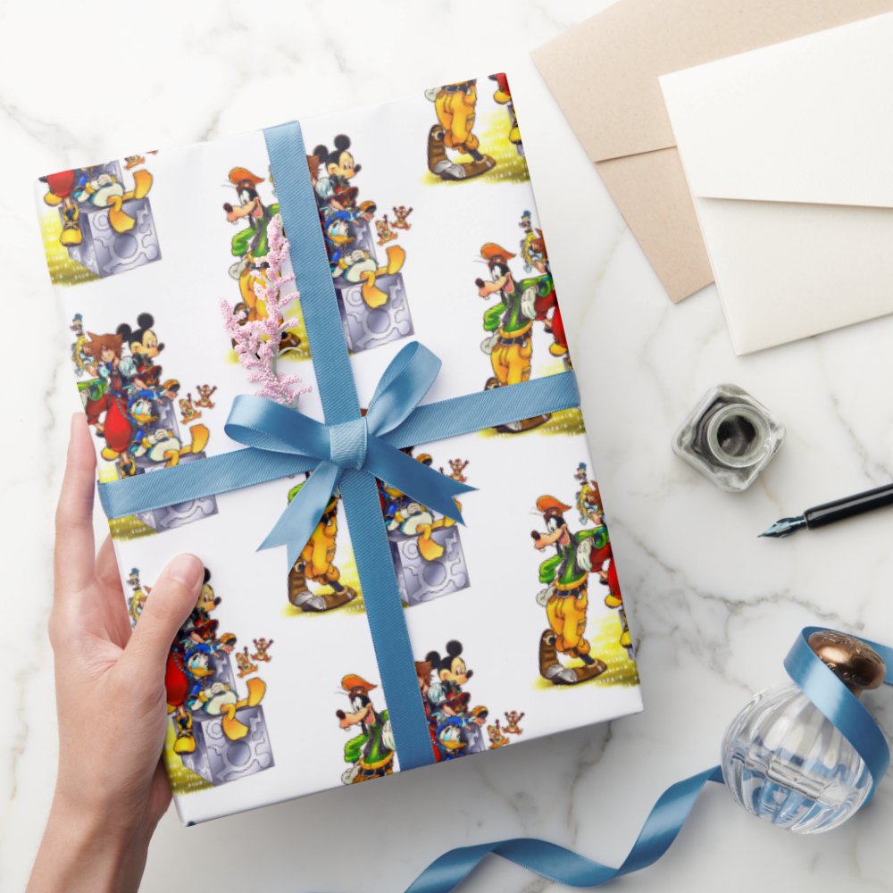 Disover Kingdom Hearts Group Key Art Wrapping Paper
