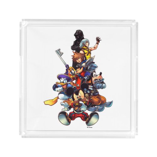 Kingdom Hearts coded  Main Cast Key Art Acrylic Tray