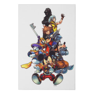 Kingdom Hearts: coded   Main Cast Key Art Faux Canvas Print