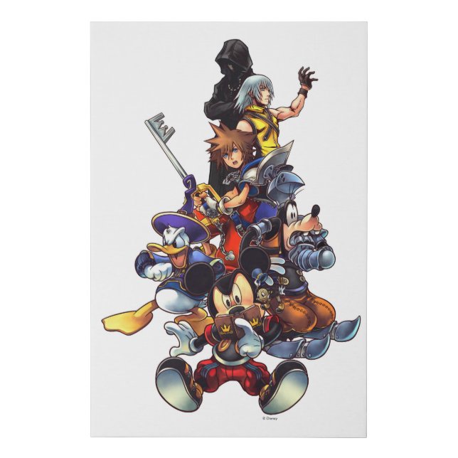 Kingdom Hearts: coded | Main Cast Key Art Faux Canvas Print (Front)