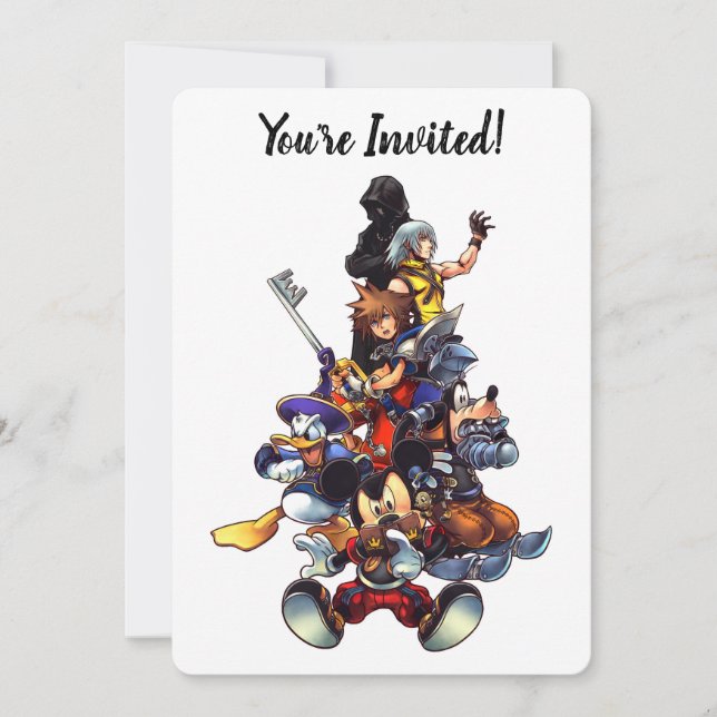 Kingdom Hearts: coded | Main Cast Key Art Invitation (Front)