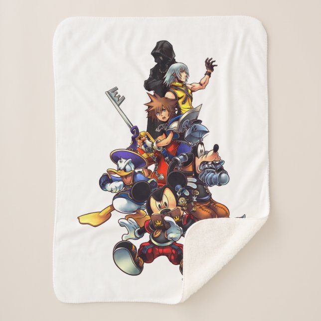 Kingdom Hearts: coded | Main Cast Key Art Sherpa Blanket (Front)