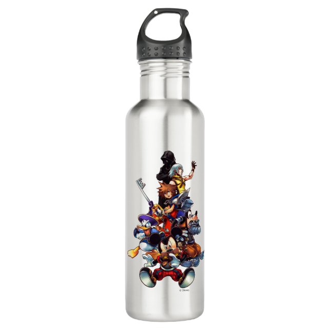 Kingdom Hearts: coded | Main Cast Key Art Stainless Steel Water Bottle (Front)