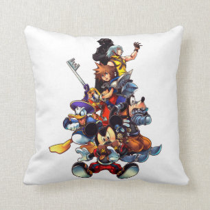 Kingdom Hearts: coded Main Cast Key Art Throw Pillow
