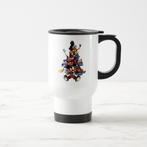 Kingdom Hearts coded  Main Cast Key Art Travel Mug