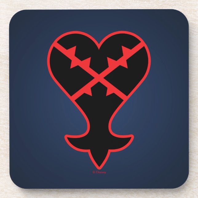 Kingdom Hearts | Emblem Heartless Symbol Beverage Coaster (Front)