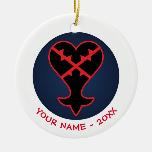 Kingdom Hearts | Emblem Heartless Symbol Ceramic Ornament (Front)