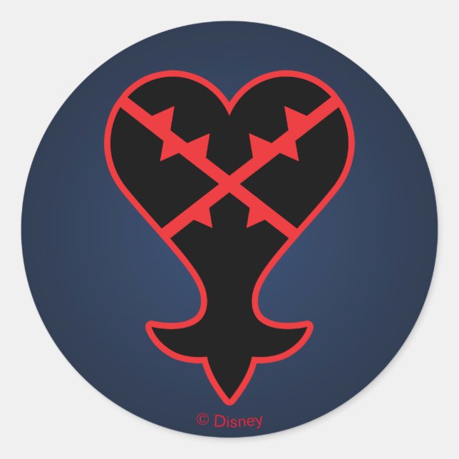 Kingdom Hearts | Emblem Heartless Symbol Classic Round Sticker (Front)