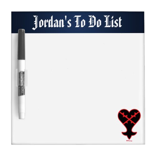 Kingdom Hearts  Emblem Heartless Symbol Dry Erase Board