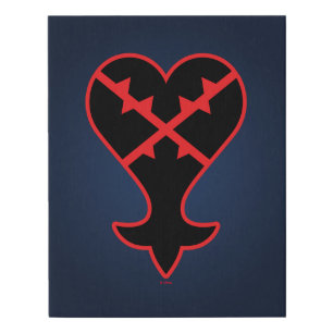 Kingdom Hearts   Emblem Heartless Symbol Faux Canvas Print