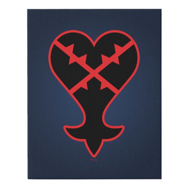 Kingdom Hearts | Emblem Heartless Symbol Faux Canvas Print (Front)