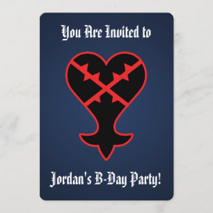 Kingdom Hearts   Emblem Heartless Symbol Invitation