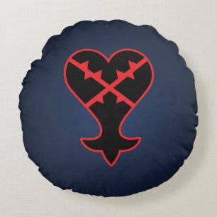 Kingdom Hearts Emblem Heartless Symbol Round Pillow