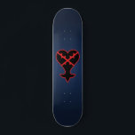 Kingdom Hearts | Emblem Heartless Symbol Skateboard<br><div class="desc">Check out this symbol for the Emblem Heartless in Kingdom Hearts, drawn as a stylized black heart with a thorny "X" to represent the lack of emotion or loss of heart.</div>