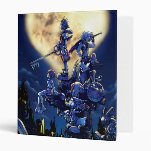 Kingdom Hearts  Heart Moon Box Art 3 Ring Binder