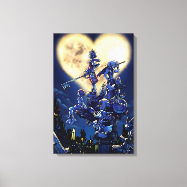 Kingdom Hearts | Heart Moon Box Art Canvas Print (Front)