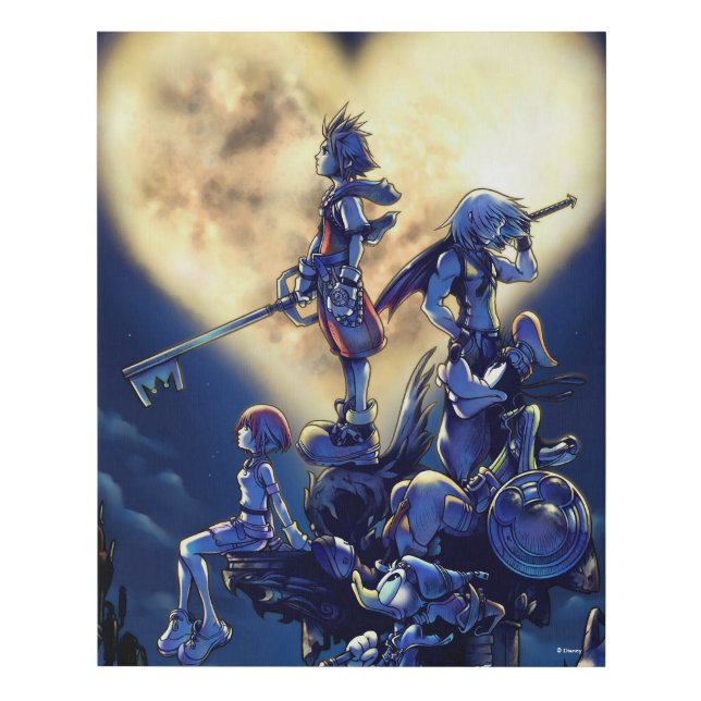 Kingdom Hearts | Heart Moon Box Art Faux Canvas Print (Front)