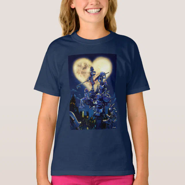 Kingdom Hearts | Heart Moon Box Art T-Shirt | Zazzle