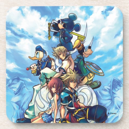 Kingdom Hearts II  Game Box Art Beverage Coaster