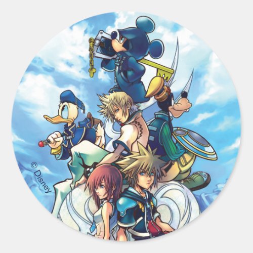 Kingdom Hearts II | Game Box Art Classic Round Sticker