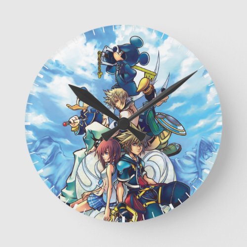Kingdom Hearts II  Game Box Art Round Clock