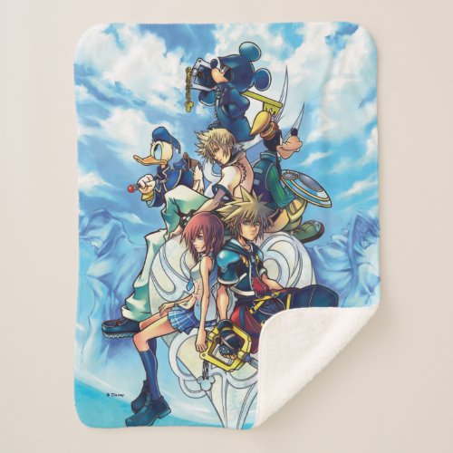 Kingdom Hearts II  Game Box Art Sherpa Blanket