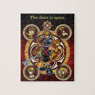 Kingdom Hearts II | Gold Stained Glass Key Art Jigsaw Puzzle