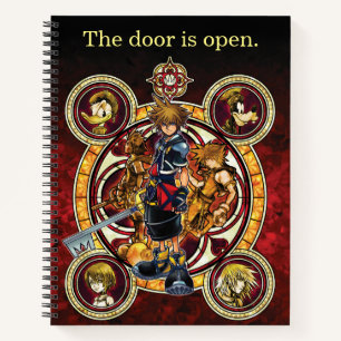 Kingdom Hearts II Gold Stained Glass Key Art Notebook