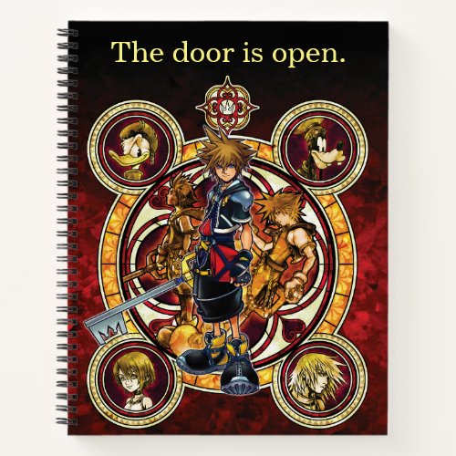 Kingdom Hearts II  Gold Stained Glass Key Art Notebook