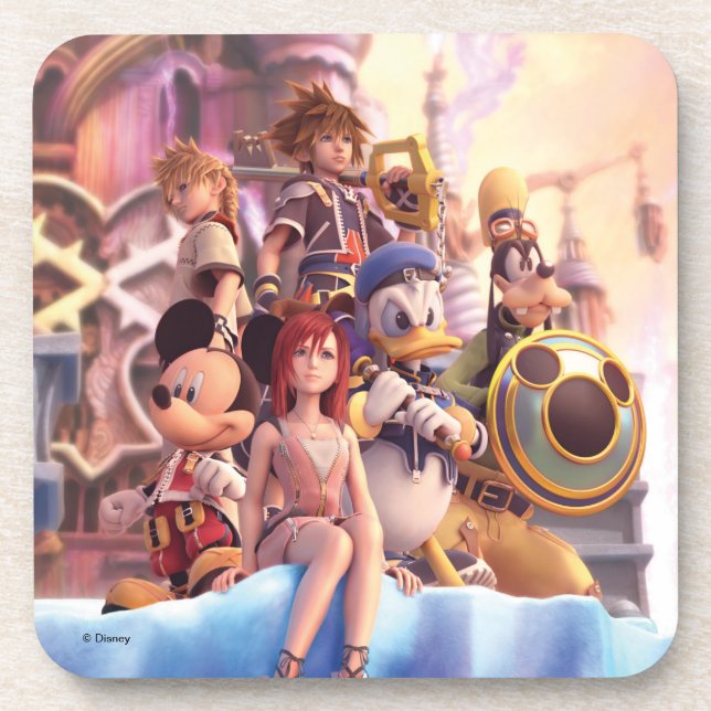 Kingdom Hearts II | Hollow Bastion Key Art Beverage Coaster (Front)