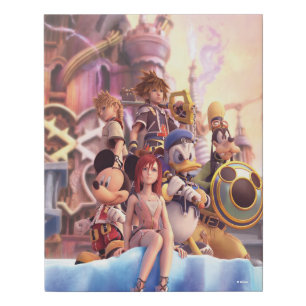 Kingdom Hearts II   Hollow Bastion Key Art Faux Canvas Print