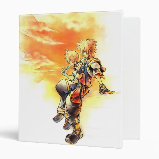 Kingdom Hearts II | Roxas & Sora Eating Ice Pops 3 Ring Binder (Front/Inside)