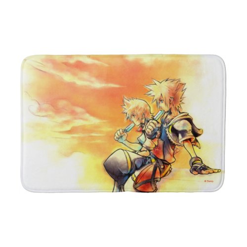 Kingdom Hearts II  Roxas  Sora Eating Ice Pops Bath Mat