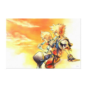 Kingdom Hearts II   Roxas & Sora Eating Ice Pops Canvas Print