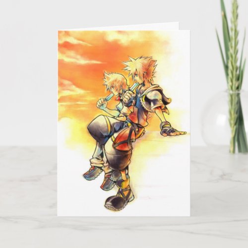 Kingdom Hearts II  Roxas  Sora Eating Ice Pops Card