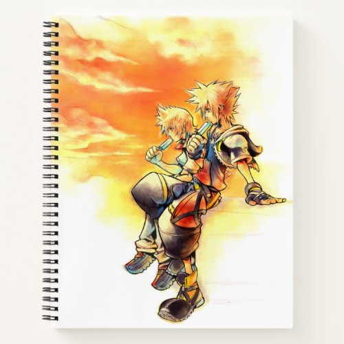 Kingdom Hearts II  Roxas  Sora Eating Ice Pops Notebook