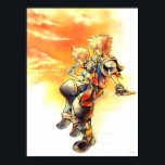 Kingdom Hearts II | Roxas & Sora Eating Ice Pops Poster<br><div class="desc">Check out this beautiful illustration of Roxas and Sora watching the susnet,  eating sea salt ice cream pops.</div>
