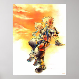 Kingdom Hearts II   Roxas & Sora Eating Ice Pops Poster