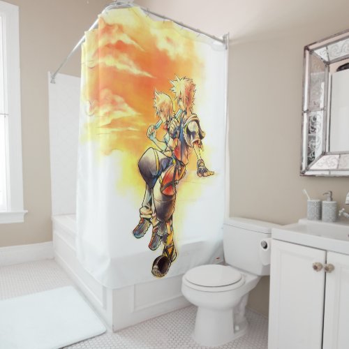 Kingdom Hearts II  Roxas  Sora Eating Ice Pops Shower Curtain