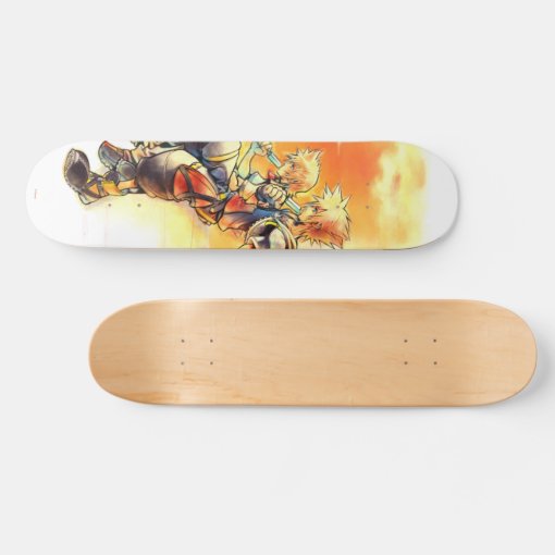 Kingdom Hearts II | Roxas & Sora Eating Ice Pops Skateboard | Zazzle