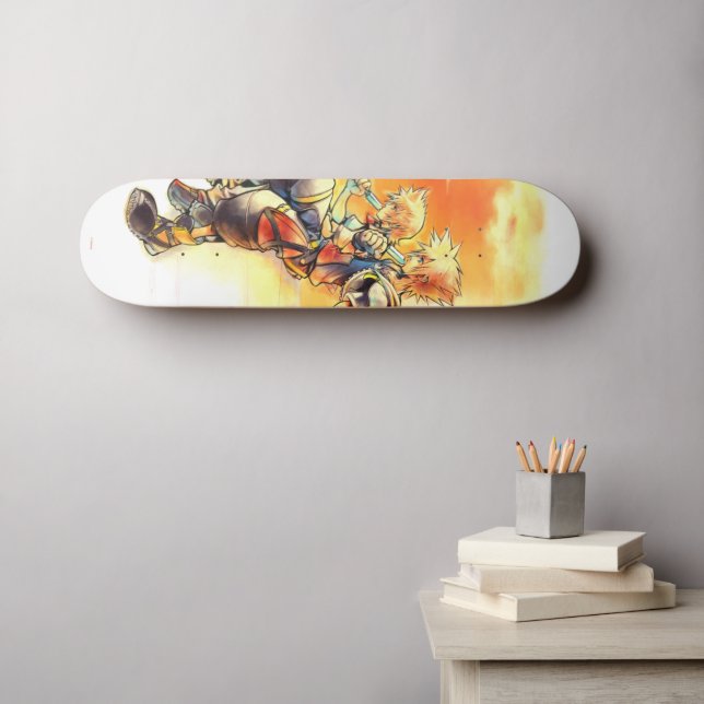 Kingdom Hearts II | Roxas & Sora Eating Ice Pops Skateboard | Zazzle