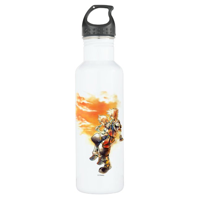 Kingdom Hearts II | Roxas & Sora Eating Ice Pops Stainless Steel Water Bottle (Front)