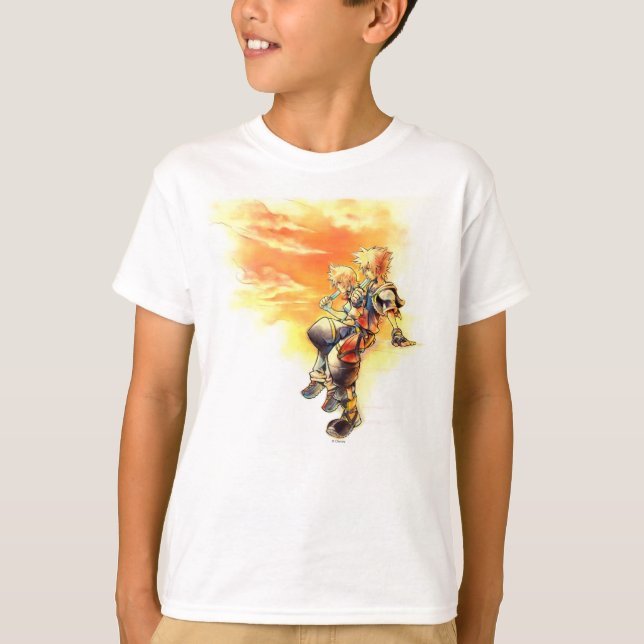 Kingdom Hearts II | Roxas & Sora Eating Ice Pops T-Shirt (Front)