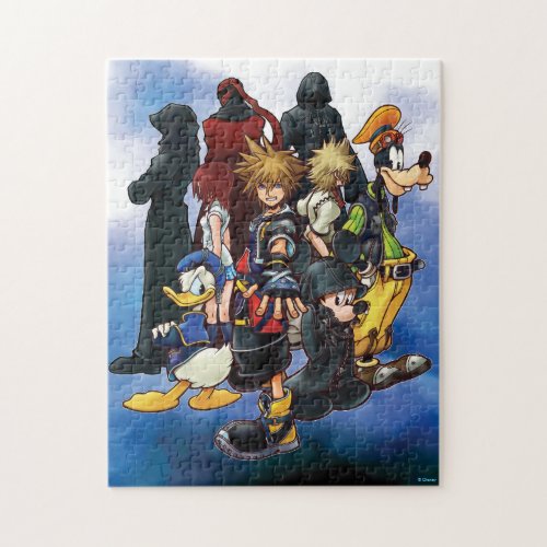 Kingdom Hearts II  Sora in Group Reaching Out Jigsaw Puzzle