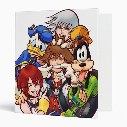 Kingdom Hearts  Main Cast Illustration 3 Ring Binder