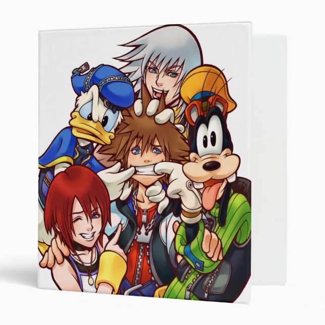 Kingdom Hearts | Main Cast Illustration 3 Ring Binder (Front/Inside)