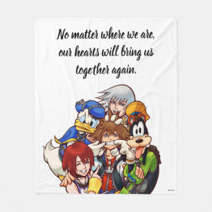 Kingdom Hearts Main Cast Illustration Fleece Blanket