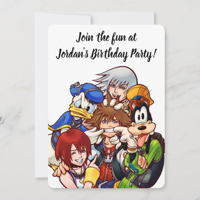 Kingdom Hearts | Main Cast Illustration Invitation (Front)