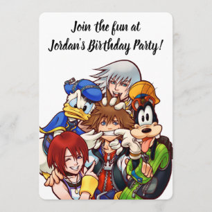 Kingdom Hearts Main Cast Illustration Invitation