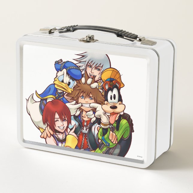 Kingdom Hearts | Main Cast Illustration Metal Lunch Box (Front)